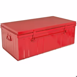 Malle en acier - PIERRE HENRY - Habitat 100 cm - Rouge - 175L - Non feu M1