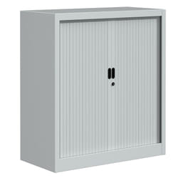 Armoire de bureau portes à rideaux 2 étagères