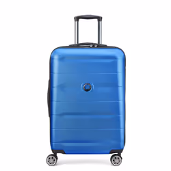 Delsey Comete +, Chariot, Casque à coque dure, Bleu, Moyen, ABS, Polycarbonate (PC), 4 roue(s)