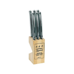 Jean dubost - bloc 6 couteaux Laguiole inox