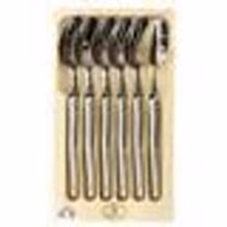 LAGUIOLE Lot de 6 cuillères de table - Inox - Manche Inox