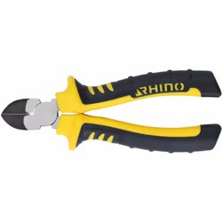 Rhino - Pince coupante diagonale, pince coupante de côté 160 mm universelle - Fabriqué en Acier haute qualité - Longueur 160  ...