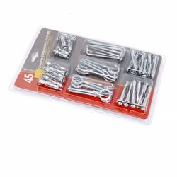 COGEX Cheville + Crochet pour mur creux - Assortiment 45 pcs - ø 4 mm x 21 32 38 46 mm