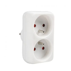 Multiprise électrique - EXPERT LINE - BIPLITE ÉLECTRIQUE 2 prises - 2P+T - Blanc