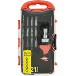 Coffret tournevis cliquet + 20 embouts