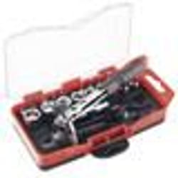 Coffret cliquet - Cogex - 23 pièces - Mini cliquet réversible - Douilles 6 pans - Embouts CrV