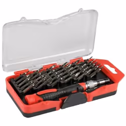 Coffret de vissage 32 pieces embouts de precision Coffret composé de : 30 embouts 28mm dont 7 plats - 6 cruciformes - 3 pozid ...