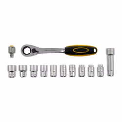 Clés à Cliquet - RHINO - 60 Dents - Coffret avec 10 Douilles - Acier Chrome Vanadium - Garantie 5 ans