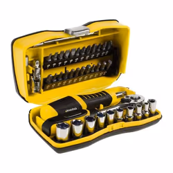 Jeux de douilles - RHINO - Coffret de vissage 39 pièces - Acier Chrome vanadium - Garantie 5 ans - Clé à cliquet