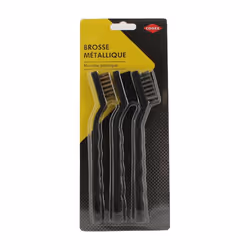 Brosse - COGEX - Lot de 3 brosses métalliques avec manche en plastique - Longueur 150mm