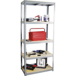 COGEX Etagère de rangement clipsable métal 5 plateaux charge lourde