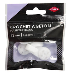 COGEX Crochet à béton - 42 mm - 4 pcs