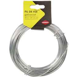 Fil de fer galv. 50M DIA.1,5MM Cogex