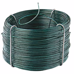 Fil de fer plastifié - Non spécifié - 50 mètres - Couleur verte - Utilisation extérieure - Couronne