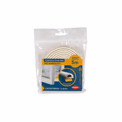 Description : Joint mousse de calfeutrage 5m Ce joint de calfeutrage long de 5 mètres est idéal pour calfeutrer vos fenêtres  ...