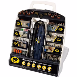 RHINO - Outils rotatifs multifonction, Coffret complet Outil multifonction 135W + 1 flexible + 300 Accessoires - Vitesse de r ...
