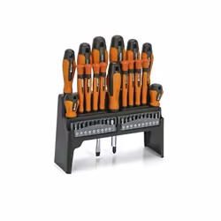 Tournevis Elite Premium sur rack 38 pièces en acier s2 hrc 57-60. Lot de tournevis et embouts de marque Elite Premium. Caract ...