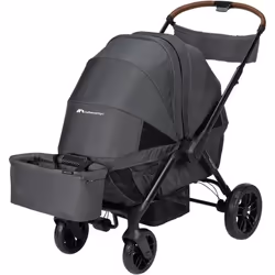 BEBECONFORT HELIOS Poussette double tout terrain compact et pliable Chariot de 0 à 4 ans0 à 22 kgMINERAL GRAPHITE