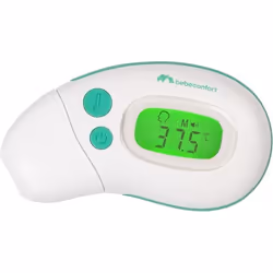 BEBECONFORT Mini thermomètre multifonctions 4 en 1   technologie infra-rouge