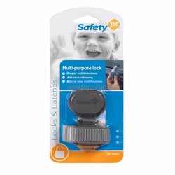 Safety 1st 3220660186952 Serrure de sécurité pour enfant Fermeture à sangle pour enfants Gris, Transparent 1 pièce(s)