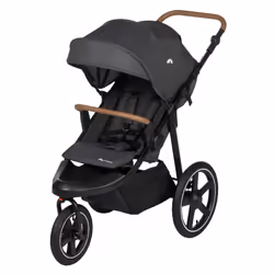 Bebe Confort Cloudy, Ciel de lit, Poussette tout-terrain, Unisexe, Roues gonflables, Pliable, Noir, Graphite