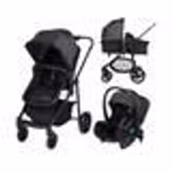 BEBECONFORT HAZE Poussette 3 en 1 i-Size - Nacelle + Siège auto Gr0+ Habillage pluie inclus - naissance jusquà 22Kg Tinted Gr ...