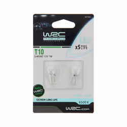 WRC 007362, 1 W, 12 V, T10, LED, 6500 K, 2 pièce(s)