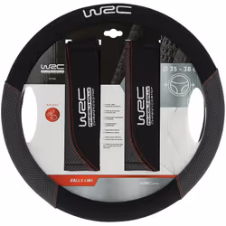 WRC 007595, Housse de volant, Noir, Monochromatique, Velcro, 35 cm, 38 cm
