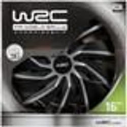 Lot de 4 enjoliveurs Bi-couleur gris & noir 16 pouces - WRC - TURBO - Look racing - Fixation simple et rapide par clips