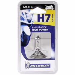 1 Ampoule H7 Moto - 55W - 12V 1 ampoule H7 12V LIFE+50% - P14,5s - 55W - La technologie Michelin Life+50% augmente la durée d ...