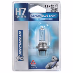 Blue Light 1 H7 12V 55W 1 ampoule H7 12V XENON BLUE LIGHT Px26d - 55W La technologie Michelin Xenon Blue Light offre une lumi ...