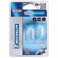 Blue Light 2 W5W 12V 2 ampoules Wedge Base XENON BLUE LIGHT W5W 12V]T10 W2,1x9,5d - 5W La technologie Michelin Xenon Blue Lig ...
