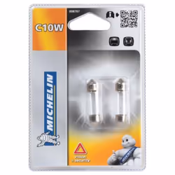 2 ampoules C10W 12V 36mm Général : Marque : MICHELIN Type de Produit : MICHELIN 2 C10W 12V Caractéristiques : Description du  ...