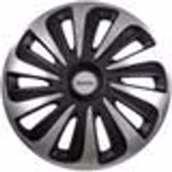 MICHELIN Lot 4 enjoliveurs 16", 40,6 cm (16"), Acrylonitrile-Butadiène-Styrène (ABS), Noir, Argent, Toutes marques, Emballage ...