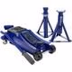Cric hydraulique rouleur 18T + 2 Chandelles 2T - MICHELIN - Ht de levage cric : 105-350mm - Ht de levage chandelles : 266-355 ...