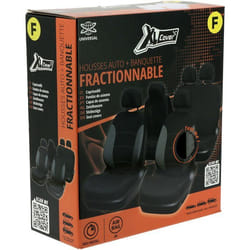 Housses auto - XLCOVER - Fractionnable - Compatible Airbags - Housses sièges avant appuis-tête et banquette arrière