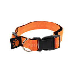 Impex - Collier Orange réfléchissant pour chien Fidelami, taille réglabe m/l
