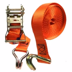 XLPT 1 Sangle 35mm a cliquet + crochets. 5m 1 SANGLE RENFORCEE a CLIQUET ET CROCHETS LONGUEUR 5 mLARGEUR 35 mm1 sangle a cliq ...