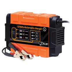 XL Perform Tools Chargeur L, 12 V, 2/4/6 A, 10 Ah, 75 Ah, Noir, Orange, 205 mm