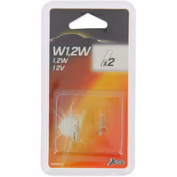 XLTECH 2 ampoules Wedge Base W1.2W 12V 2 Wedge Base W1,2W 12V T5 W2x4,6d - 1,2W