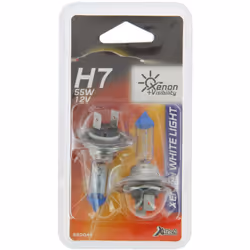 XLTECH 2 ampoules H7 Xenon White Light 2 ampoules H7 Xenon White Light 12V Px26d - 55W Meilleure visibilité grâce à une lumiè ...