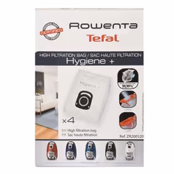 Rowenta ZR200520, Aspirateur réservoir cylindrique, Sac à poussière, Blanc, Silence Force 4A, 4 pièce(s)
