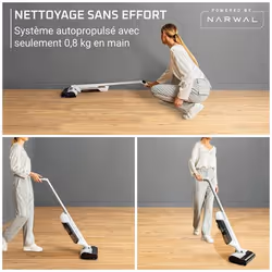 Rowenta X-Clean 10 Aspirateur Laveur Sans Fil 2-en-1 Argent Blanc Sans Sac - Vue supplémentaire 4