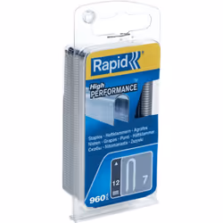 Rapid agrafes câbles n°7, longueur allant de 12mm à 14mm, quantité de 960 agrafes. Ces agrafes en fil plat d’acier galvanisé ...