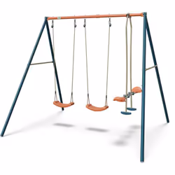 Portique métal Axion Téo - Le jeu à ciel ouvert pour vos enfants ! Offrez à vos enfants des moments de pur bonheur avec le po ...