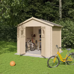 Description générale Profitez d'une solution de rangement optimale avec notre Abri de Jardin en Bois Brut de 6 m², idéal pour ...
