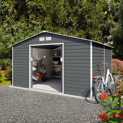 Abri de Jardin Métal Anthracite 10,20 m² + Kit d'Ancrage Lorsque la saison froide pointe le bout de son nez, l' Abri de Jardi ...