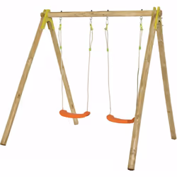 Description générale Le portique en bois NATURA 1,90 m est parfait pour deux enfants, offrant un espace de jeu sécurisé et éd ...