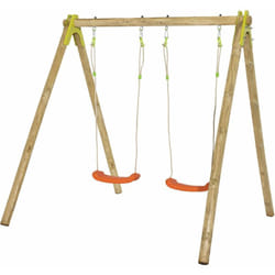 Portique bois 1,90 m Natura cherry - 2 enfants