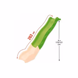 Description générale Redonnez vie à l'espace de jeu de vos enfants avec notre partie haute de glissière de toboggan de 2,63 m ...